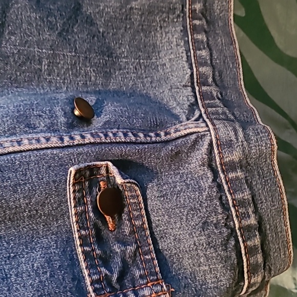 Vintage 80"s/90's long denim jean jacket Mom Style - Picture 4 of 8